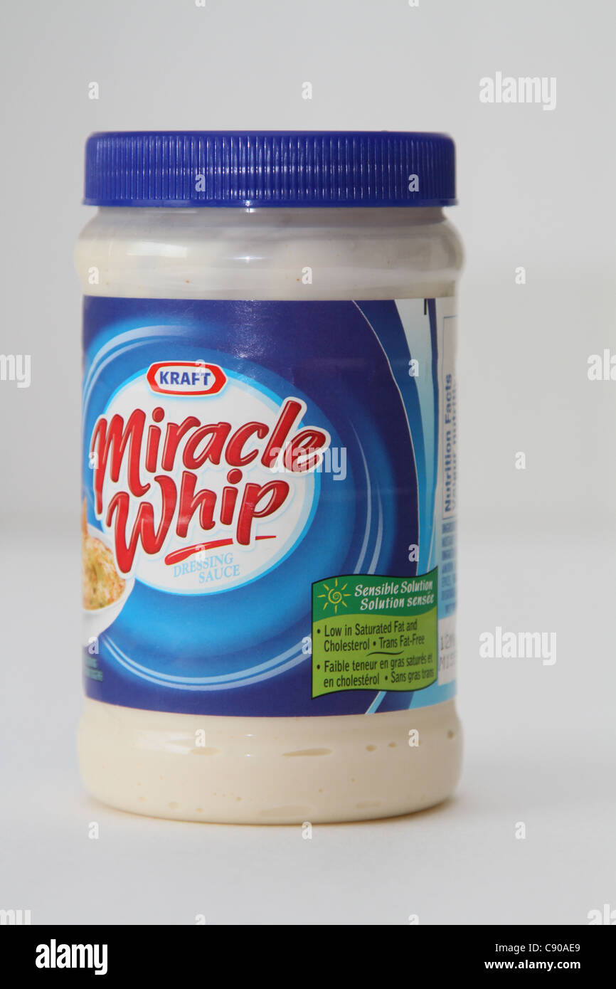La maionese mayo jar insalubre di grasso Foto Stock
