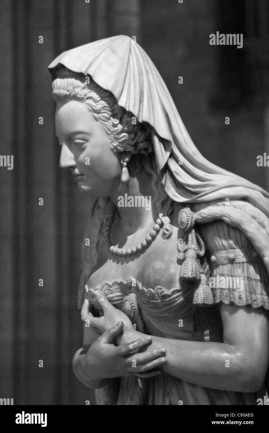 Statua funeraria di Maria Antonietta a Basilique Saint-Denis, Saint Denis, Ile de France, Francia Foto Stock