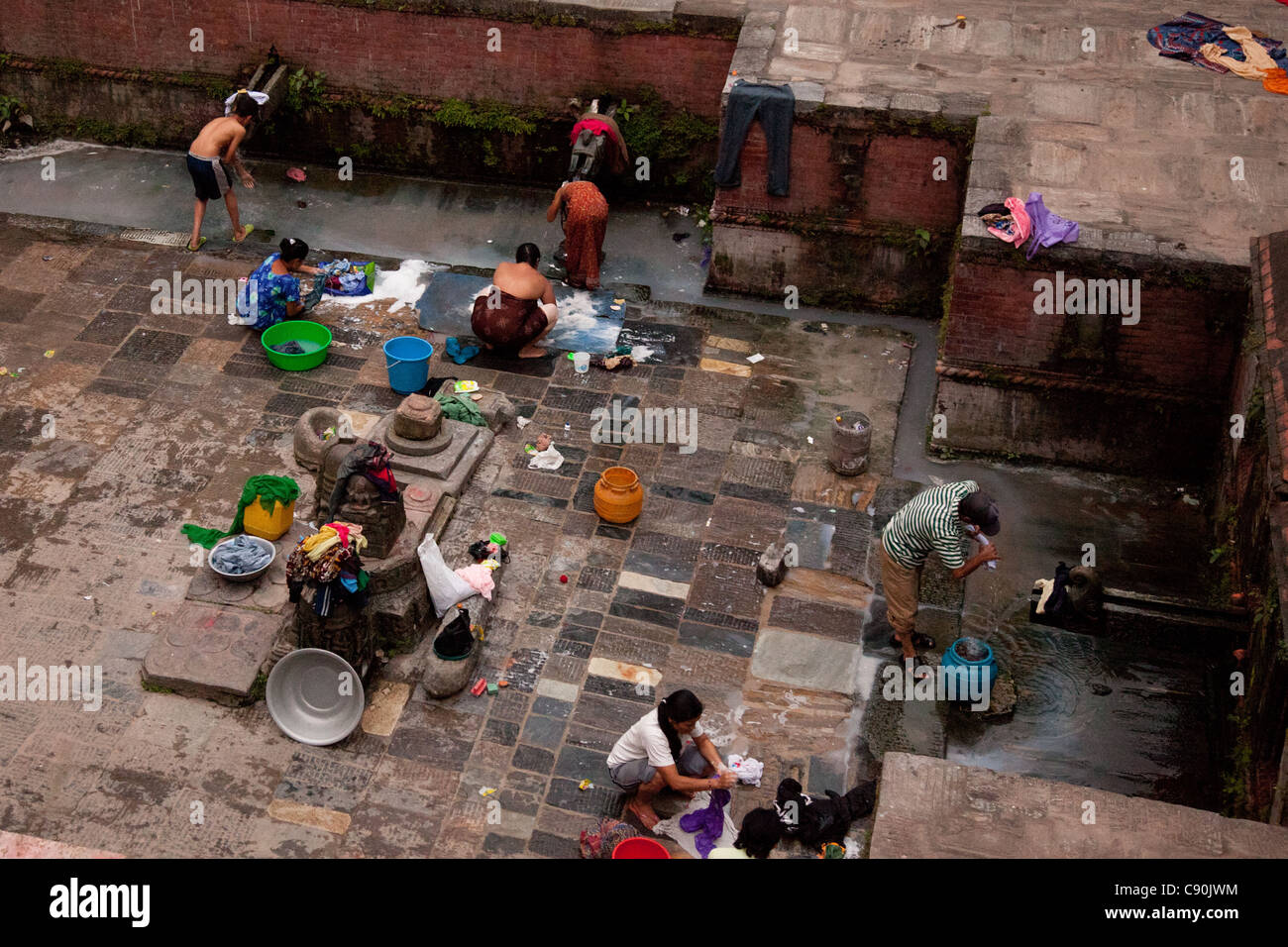 Il bagno pubblico nel quartiere Thamel, Kathmandu, Nepal Foto Stock