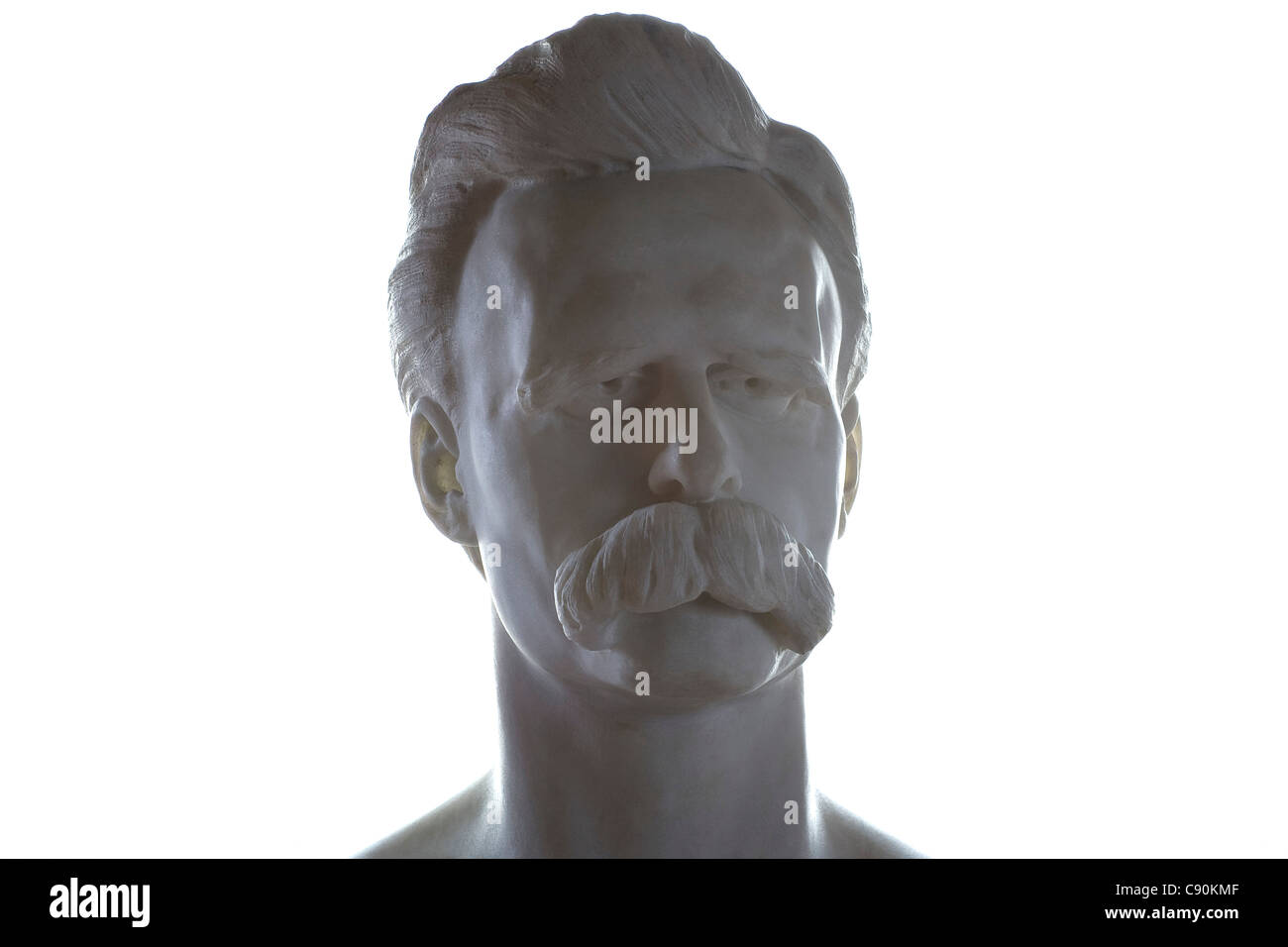 Busto di Friedrich Nietzsche, Archivio di Nietzsche, Weimar, Turingia, Germania, Europa Foto Stock