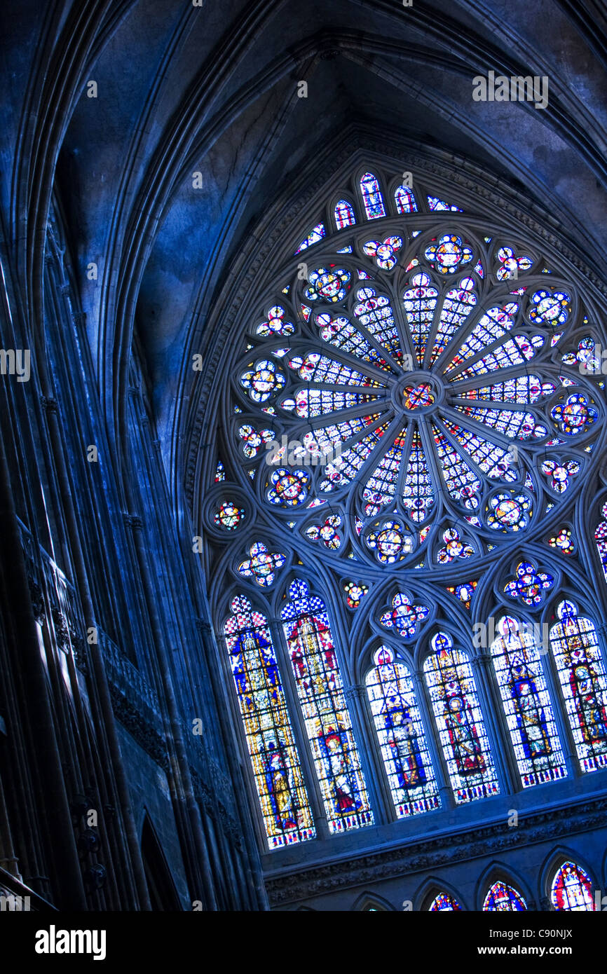 La cattedrale di Saint-Etienne a Metz, Francia Foto Stock