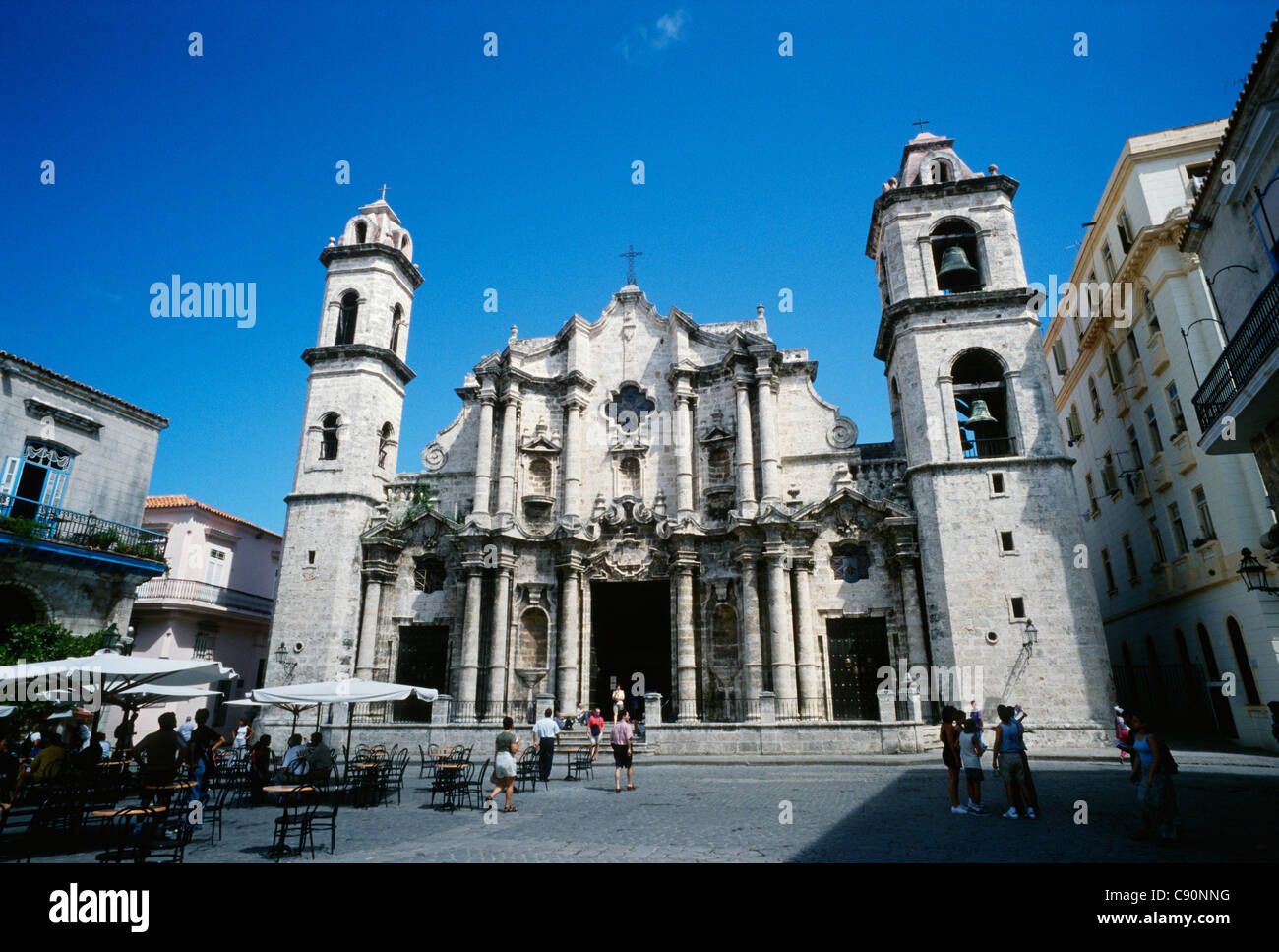 Catedral de la Habana Plaza de la Catedral Havana Cuba Foto Stock