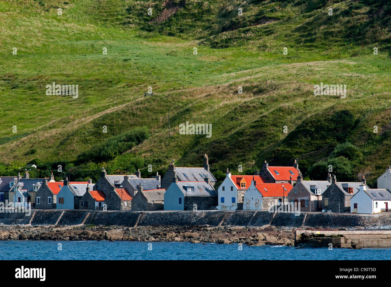 Il villaggio di Crovie, Aberdeenshire, Scozia Foto Stock Il villaggio di Crovie, Aberdeenshire, Scozia Foto Stock
