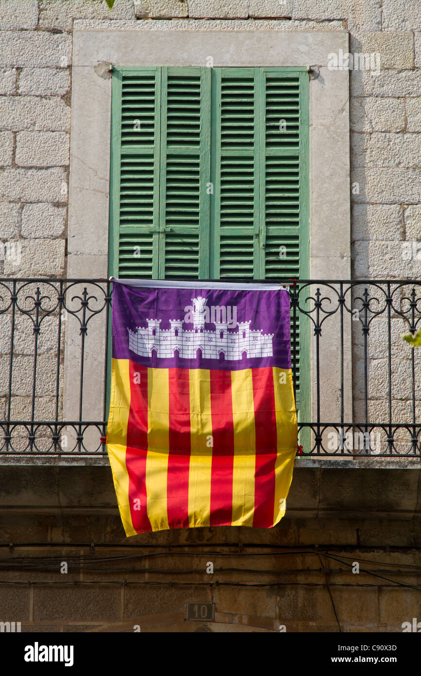 Bandiere catalano, dimostrazione Promozione della lingua catalana nelle  Isole Baleari, Palma di Maiorca, SPAGNA Foto stock - Alamy