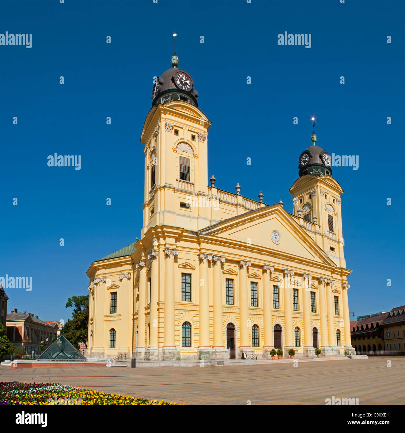 Grande Chiesa o Nagytemplom chiesa calvinista a Debrecen Ungheria orientale Foto Stock