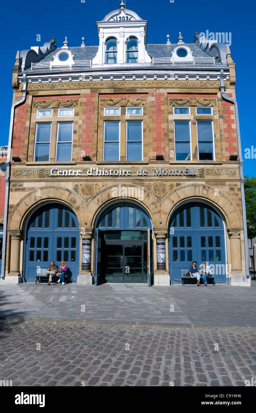 Centro storico di Montreal Place d'Youville Old Montreal Canada Foto Stock
