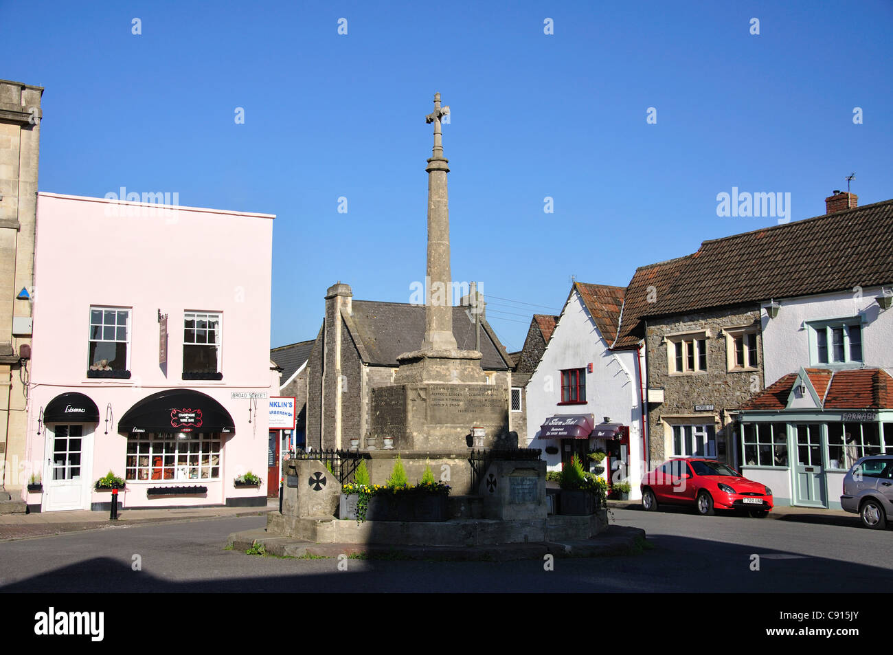 Broad Street, Chipping Sodbury, Gloucestershire, England, Regno Unito Foto Stock