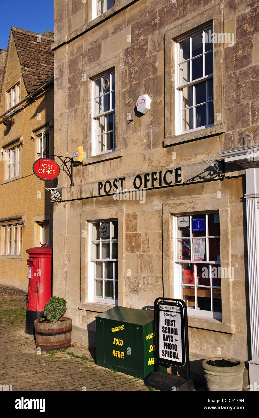 Corsham Post Office, High Street, Corsham, Wiltshire, Inghilterra, Regno Unito Foto Stock