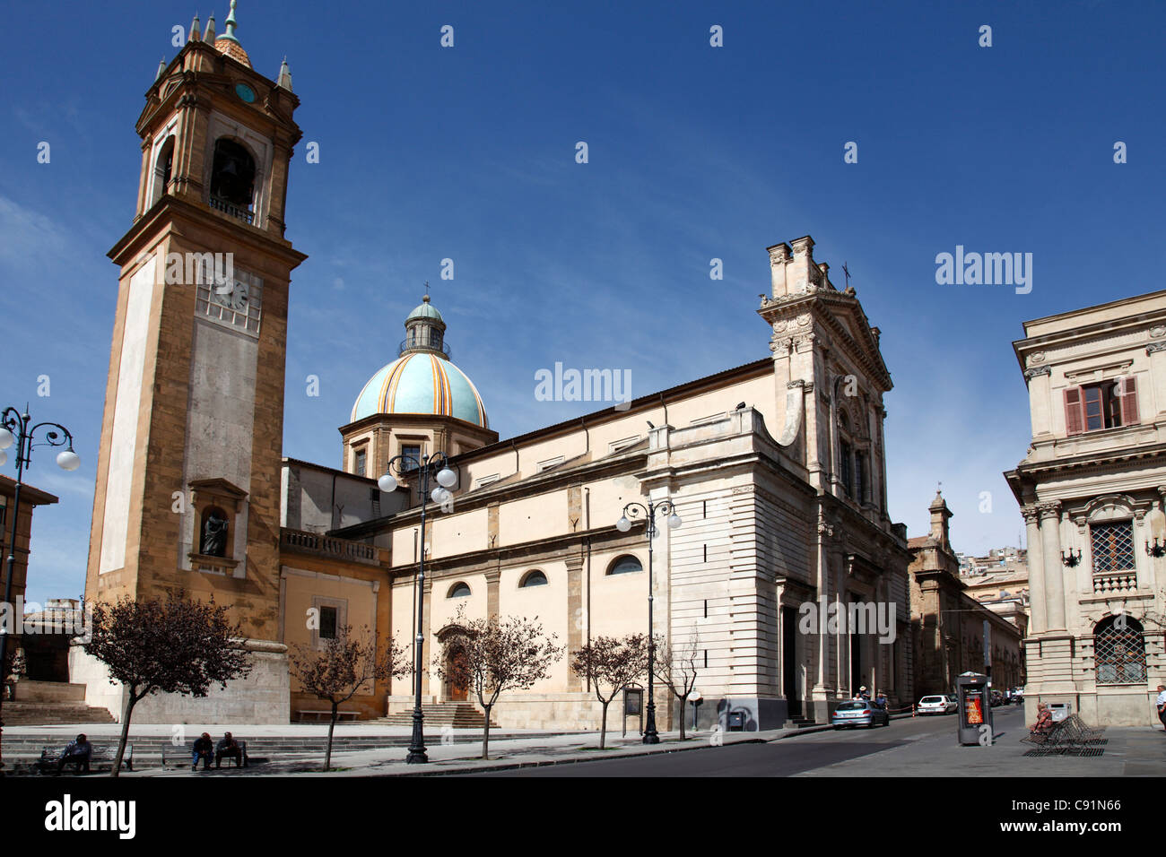 Caltagirone è una città storica e centro per la ceramica e la città è un sito patrimonio mondiale dell'UNESCO. Foto Stock