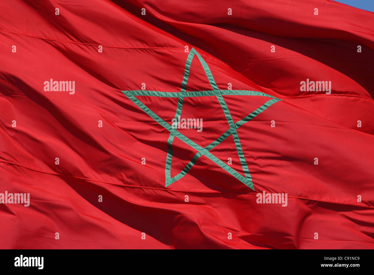 Marocchino bandiera nazionale. Foto Stock