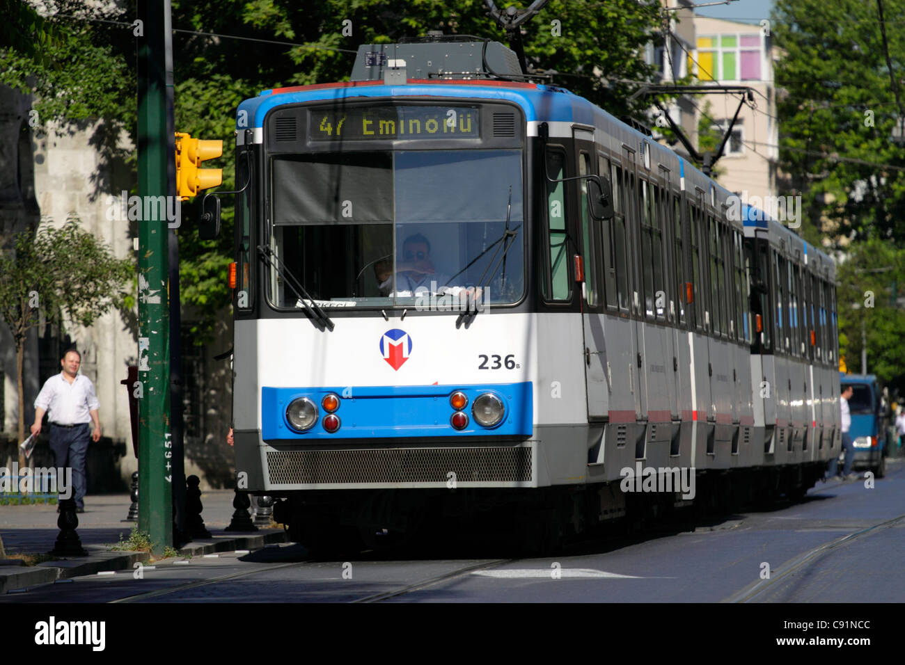 Il tram a Istanbul Foto Stock