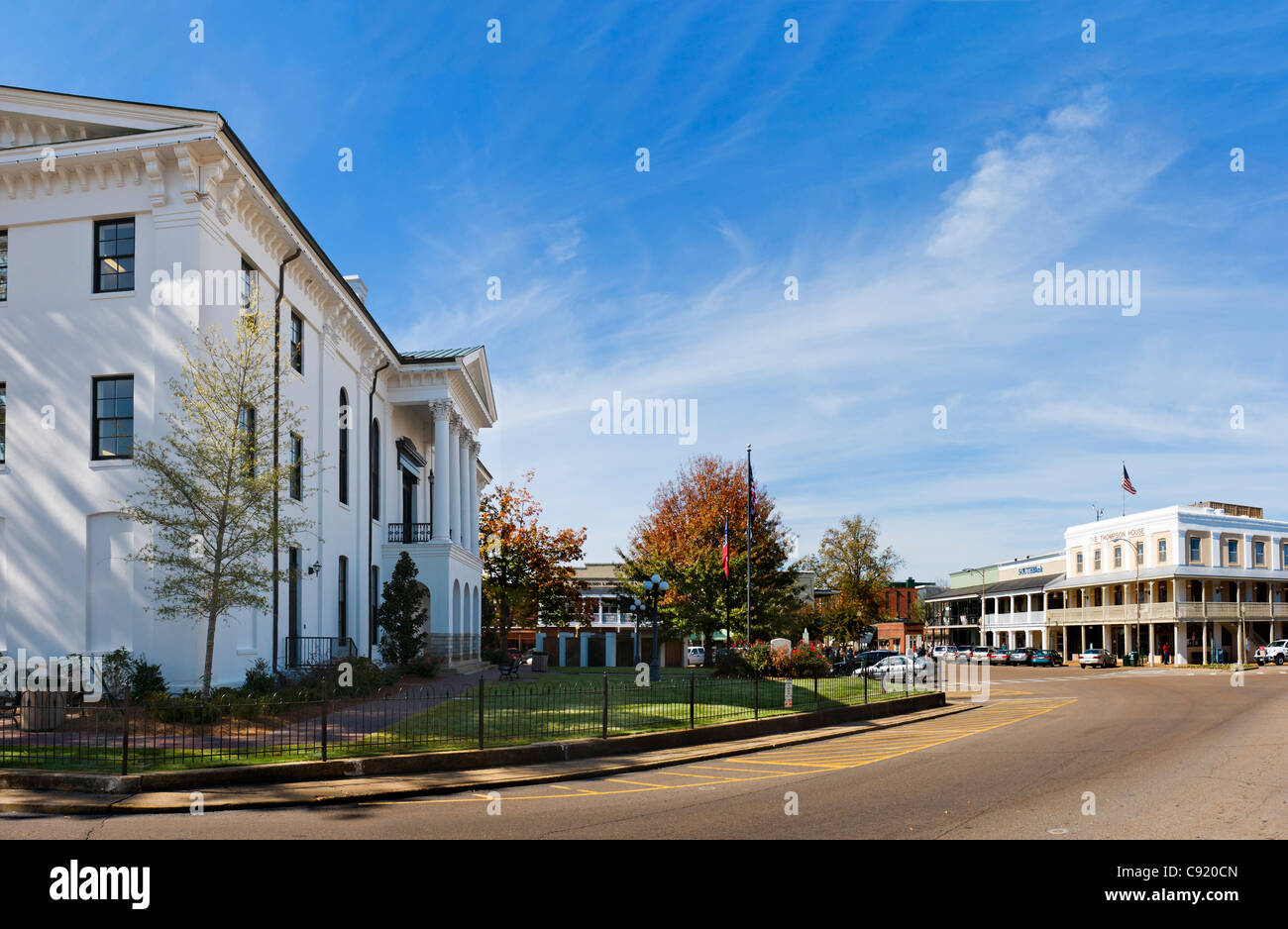 Il Courthouse, Courthouse Square nel centro storico di Oxford, Mississippi, STATI UNITI D'AMERICA Foto Stock