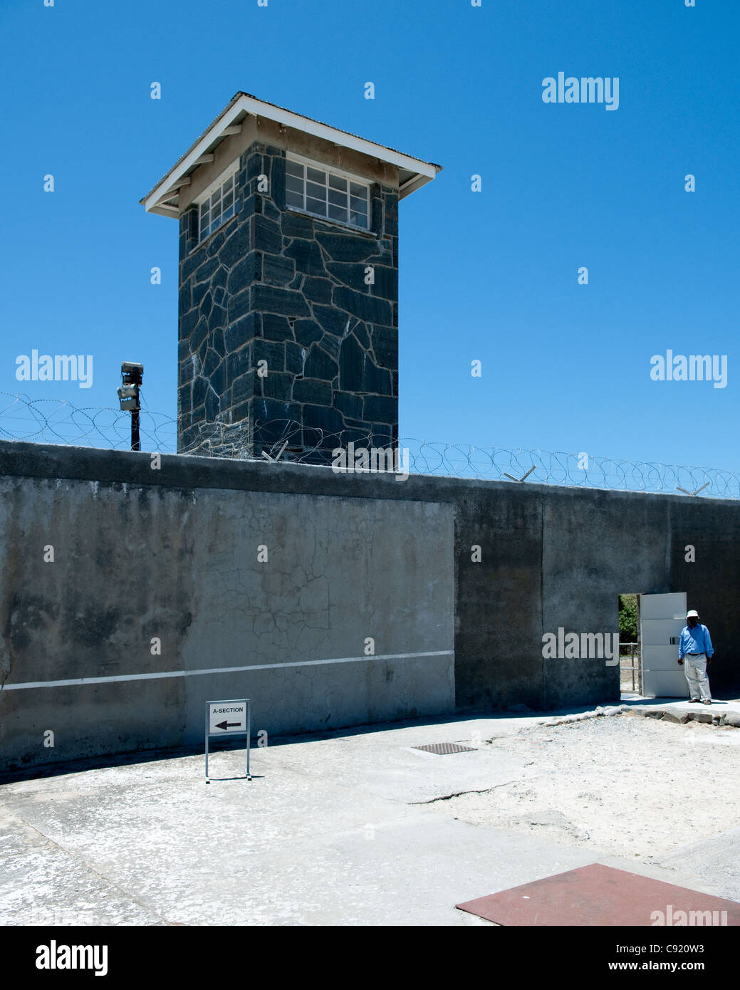 Robben Island off della costa di Città del Capo Sud Africa in precedenza era una prigione dove politico e generale prigionieri sono stati Foto Stock