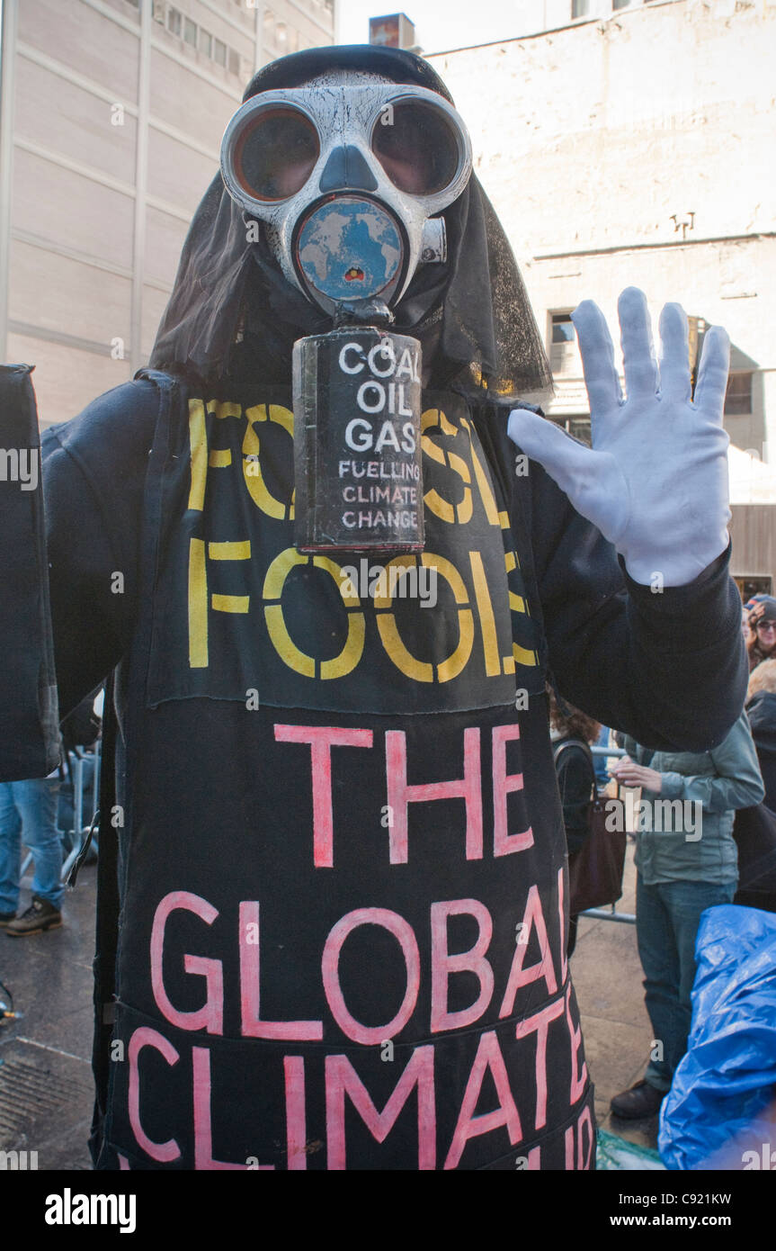 Occupare Wall Street OWS manifestazione di protesta, Zuccotti Park, Manhattan NYC Foto Stock