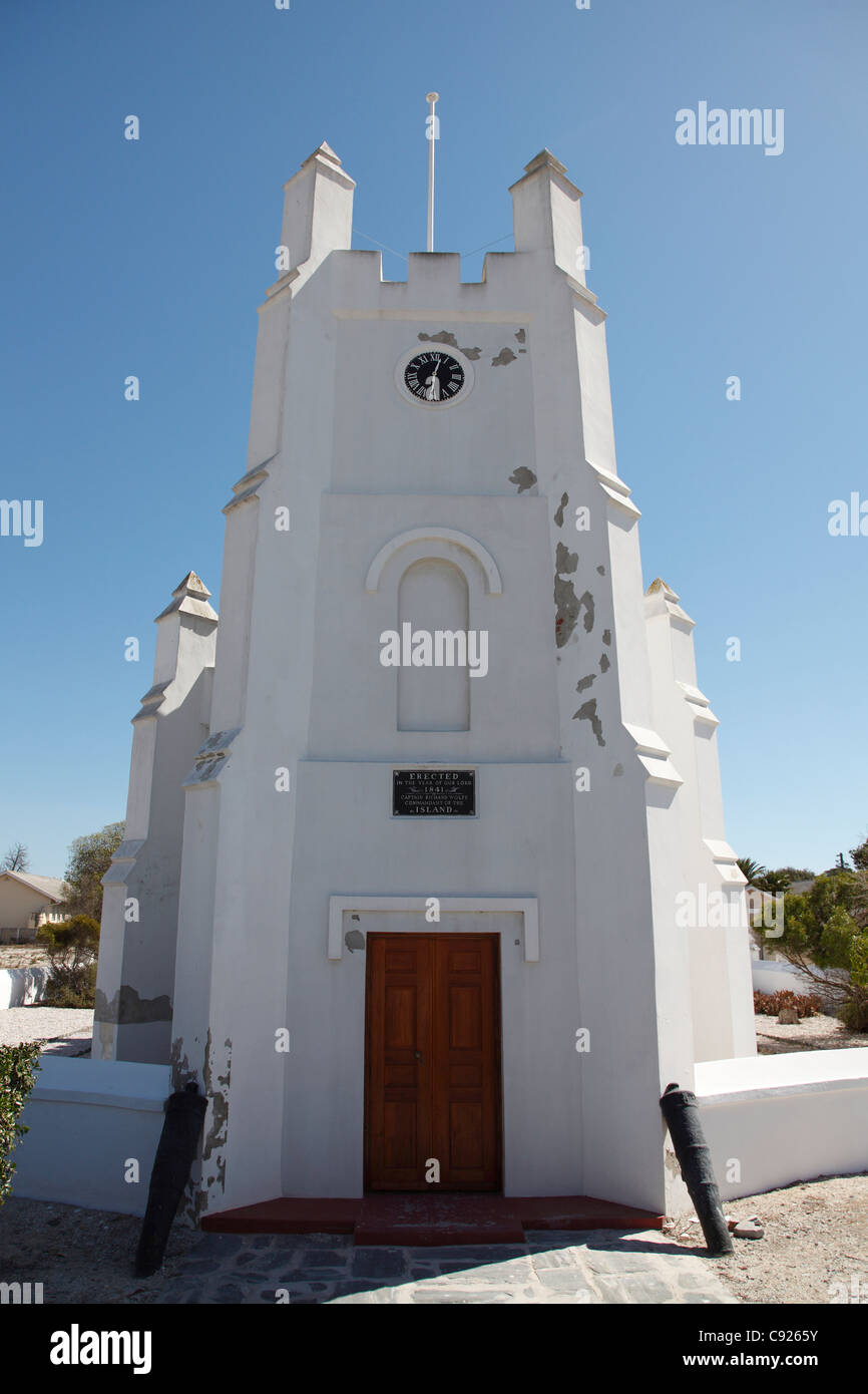 La Chiesa del Buon Pastore di Robben Island. L'architettura del Sud Africa mostra molte influenze dovute all' enorme di etnia Foto Stock