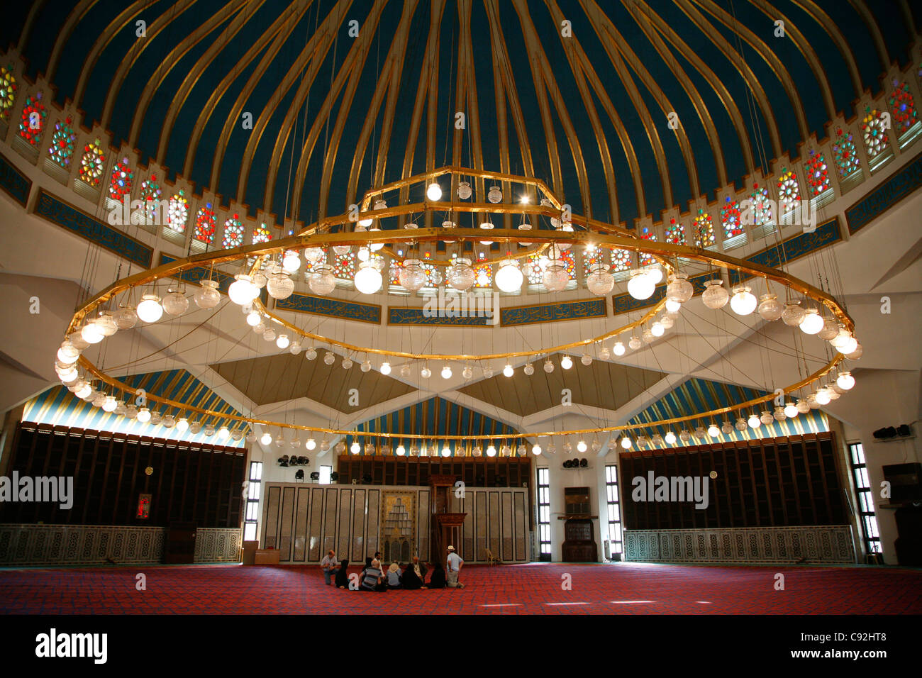 Il re Abdullah moschea, Amman, Giordania. Foto Stock