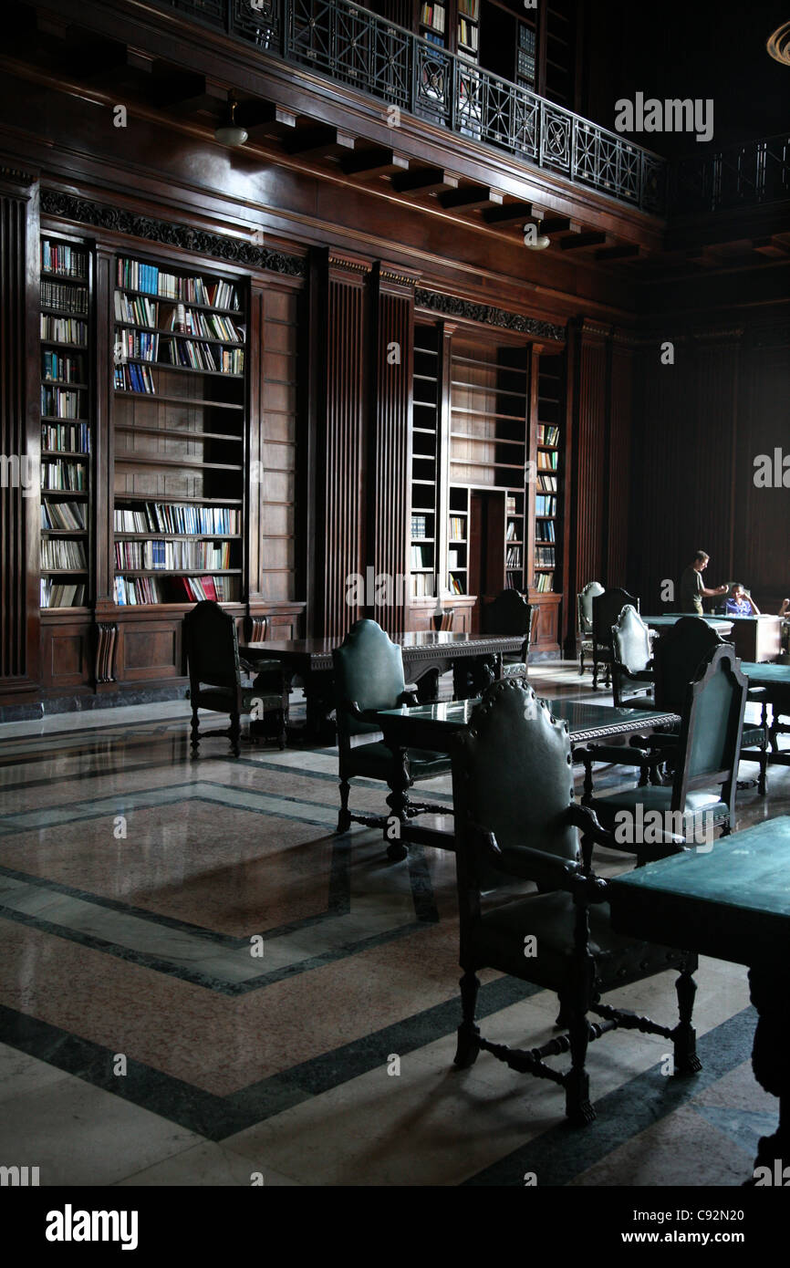 Jose Marti Libreria nel Capitol nazionale a l'Avana, Cuba. Foto Stock