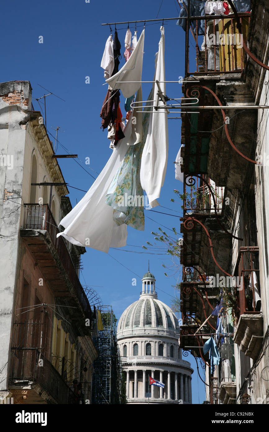Capitol nazionale al Paseo del Prado a l'Avana, Cuba. Foto Stock