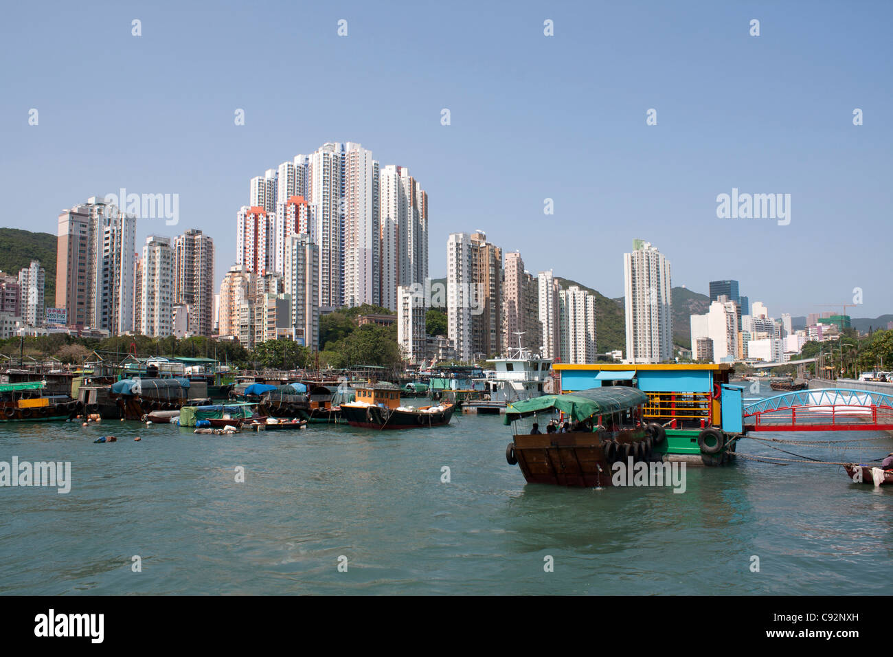 Hong Kong è una ex potenza coloniale britannica e una fantastica e moderna città fiorente in Asia. Ora è un territorio della Cina ed è un Foto Stock