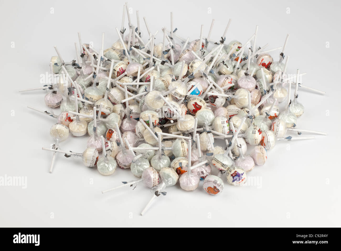 Gran mucchio di Swizzels Matlow lollies doppia Foto Stock