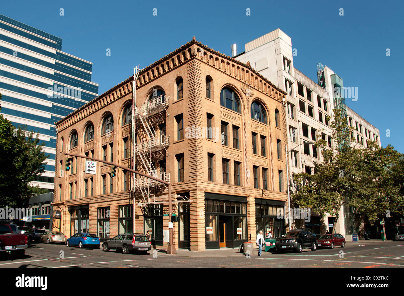 Portland Pioneer Courthouse Square Oregon negli Stati Uniti Foto Stock