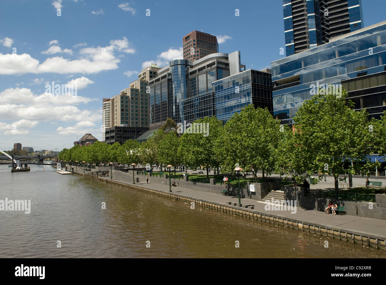 Southbank è un interno sobborgo della città dal fiume Yarra la cui zona più settentrionale è considerata parte del Central Business Foto Stock