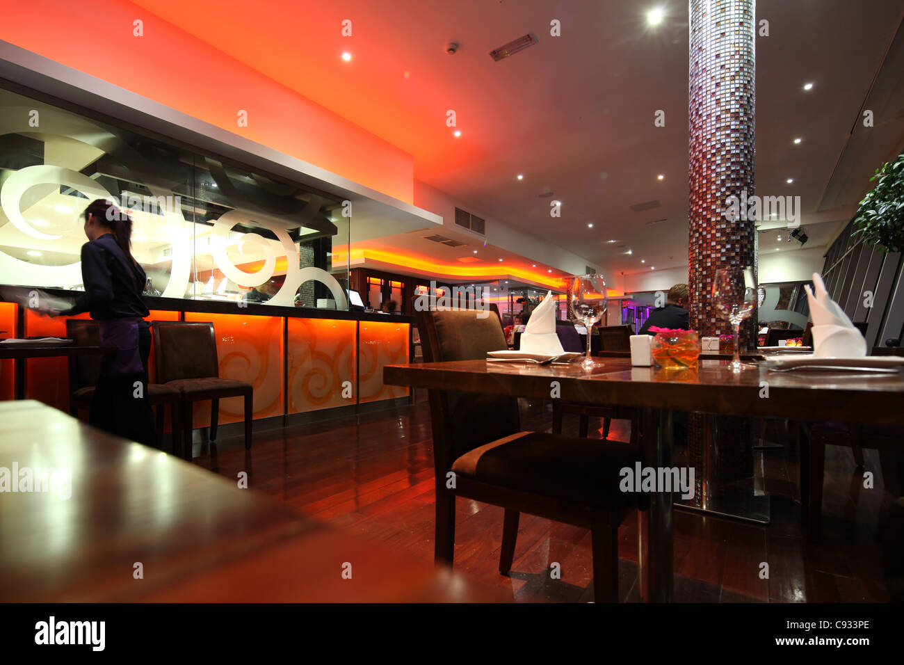 Matou è un moderno Pan Asiatico ristorante, cocktail bar e lounge, Liverpool, in Inghilterra Foto Stock