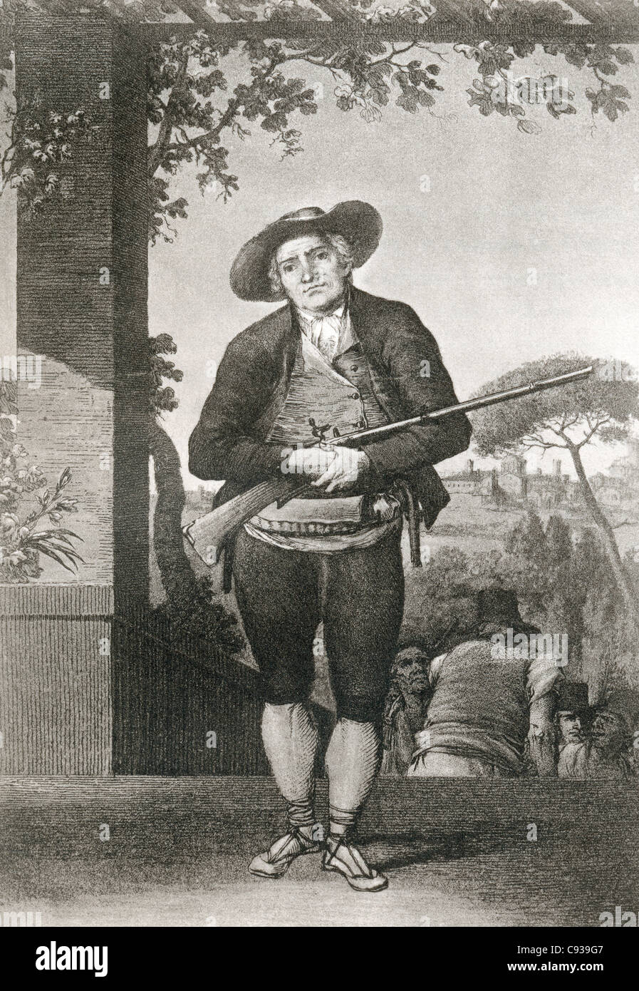 Jorge Ibor y Casamayor, 1755 - 1808, aka Tío Jorge. Ben noto la figura che hanno combattuto in assedio di Saragozza. Foto Stock