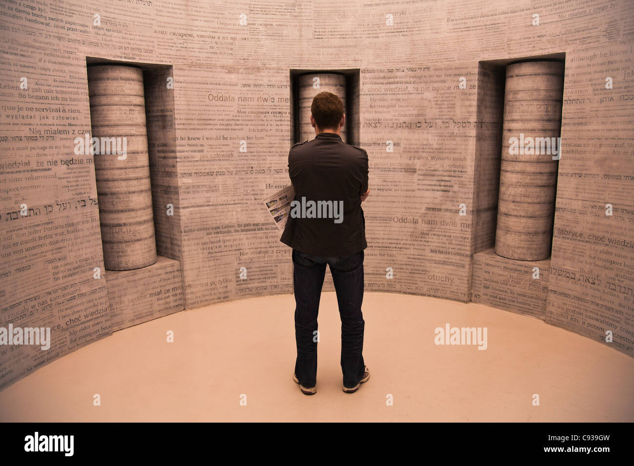 In Polonia, a Cracovia. La camera di scelte al Museo Schindler. Foto Stock