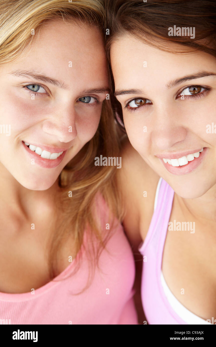 Close up ritratto di ragazze adolescenti Foto Stock