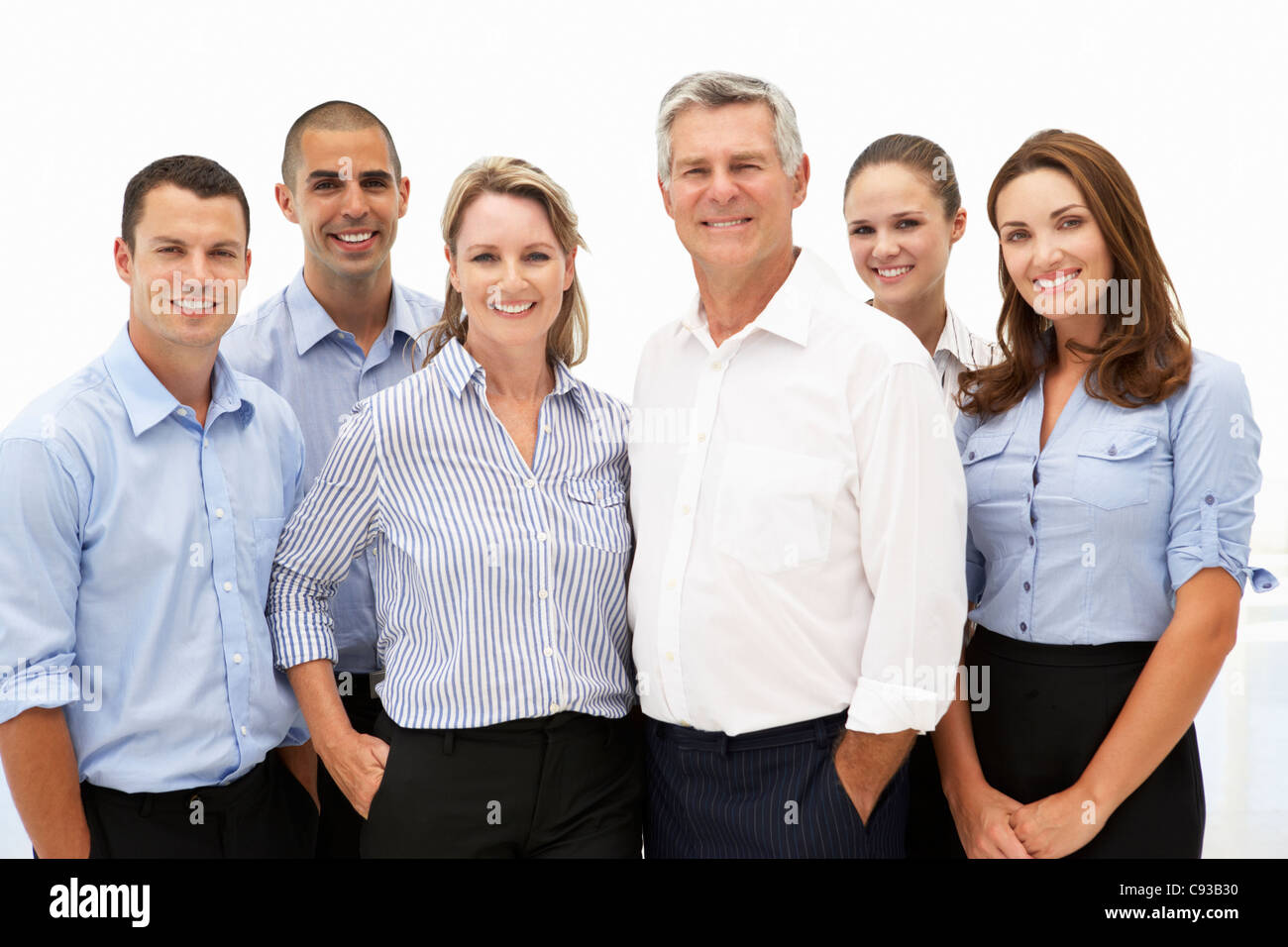 Gruppo misto di gente di affari Foto Stock