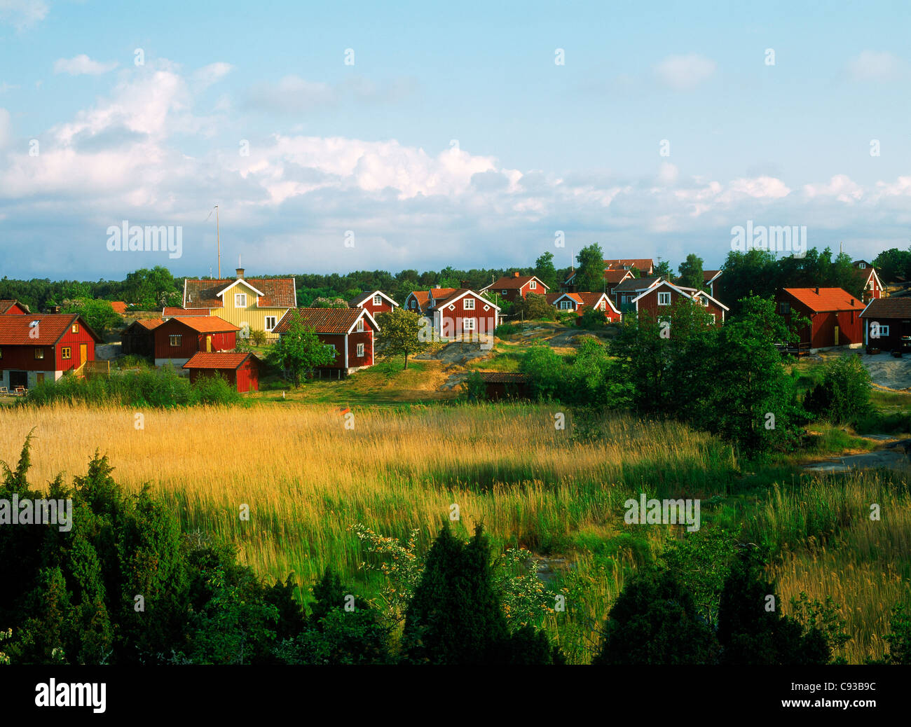 Villaggio di Harstena nell arcipelago Gryts Swedens sulla costa est nel Mar Baltico Foto Stock