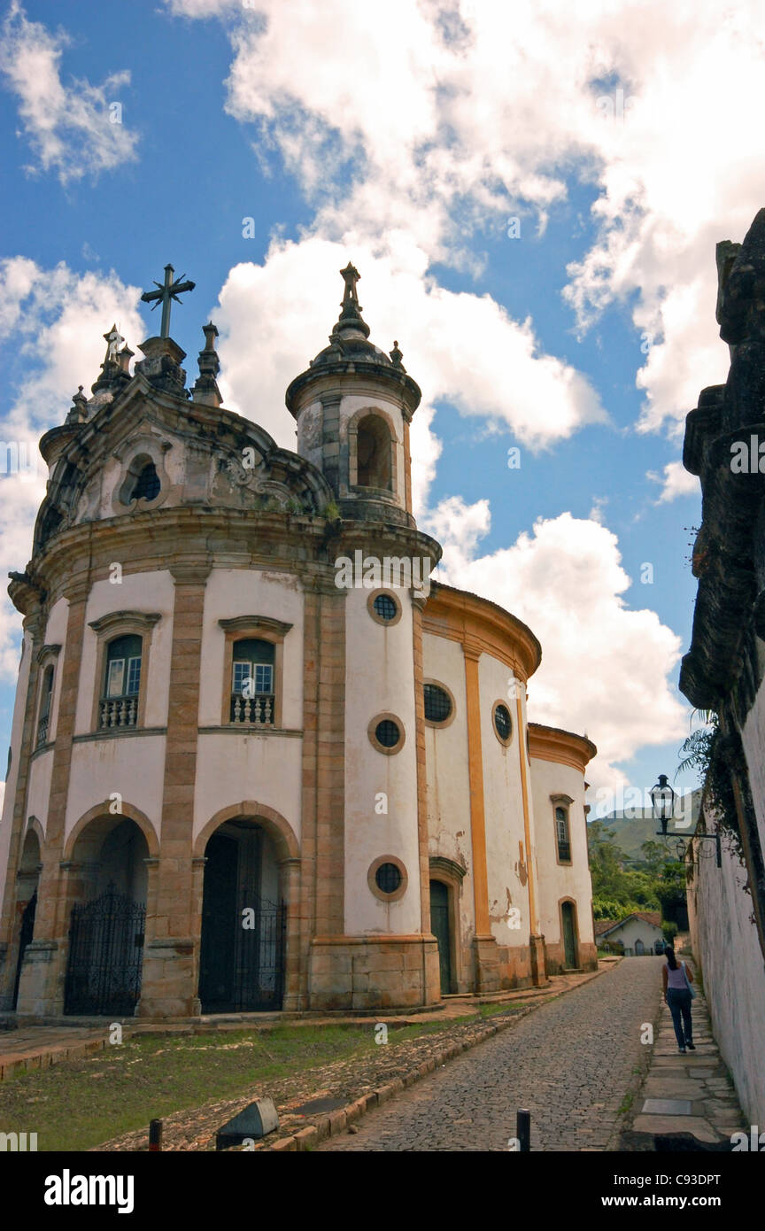 Igreja de Nossa Senhora do Rosário (Ouro Preto) Minais Gerais Foto Stock