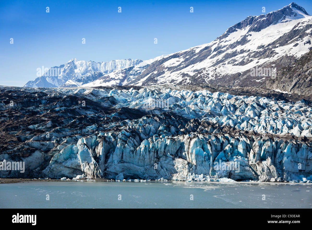 Il ghiacciaio di Reid nel Glacier Bay,Alaska Foto Stock