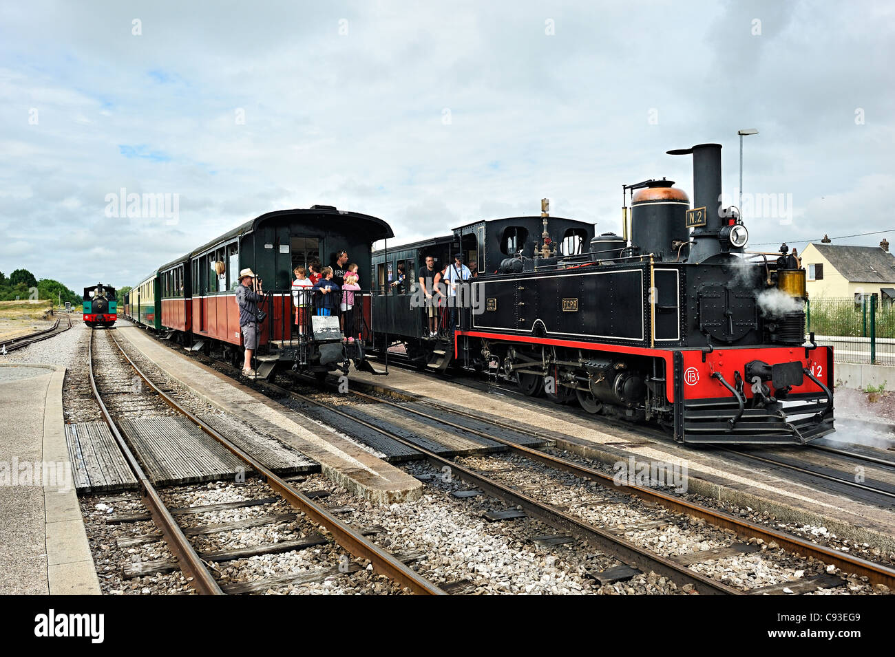 Treno storico: le chemin de fer de la Baie de Somme, Francia. Foto Stock