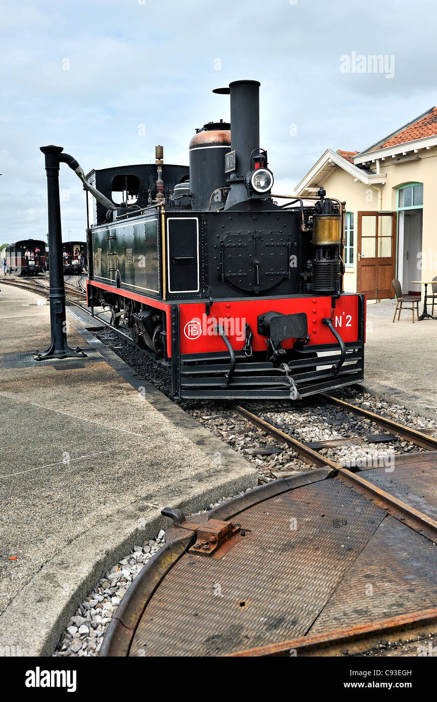 Treno storico: le chemin de fer de la Baie de Somme, Francia. Foto Stock