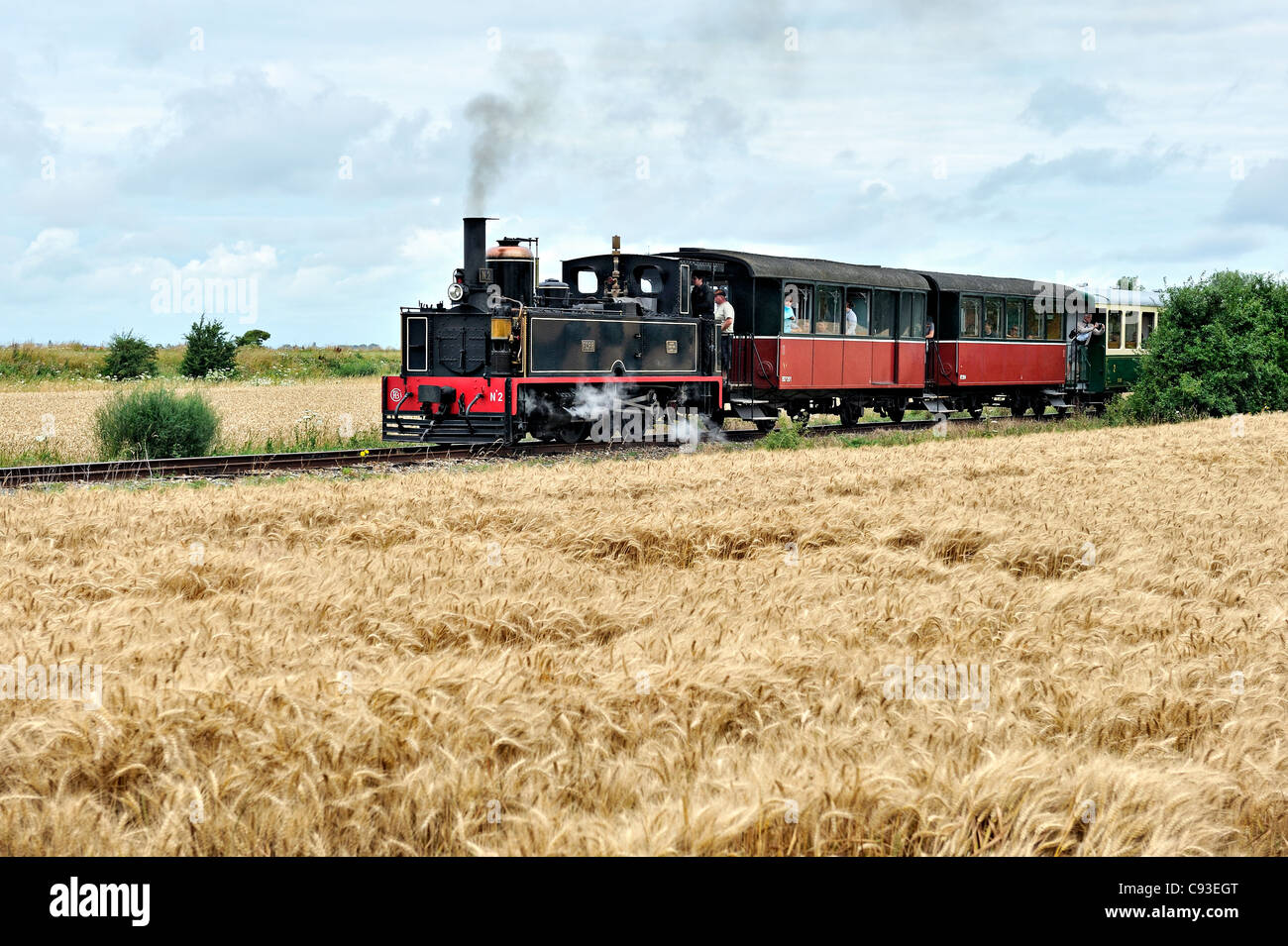 Treno storico: le chemin de fer de la Baie de Somme, Francia. Foto Stock