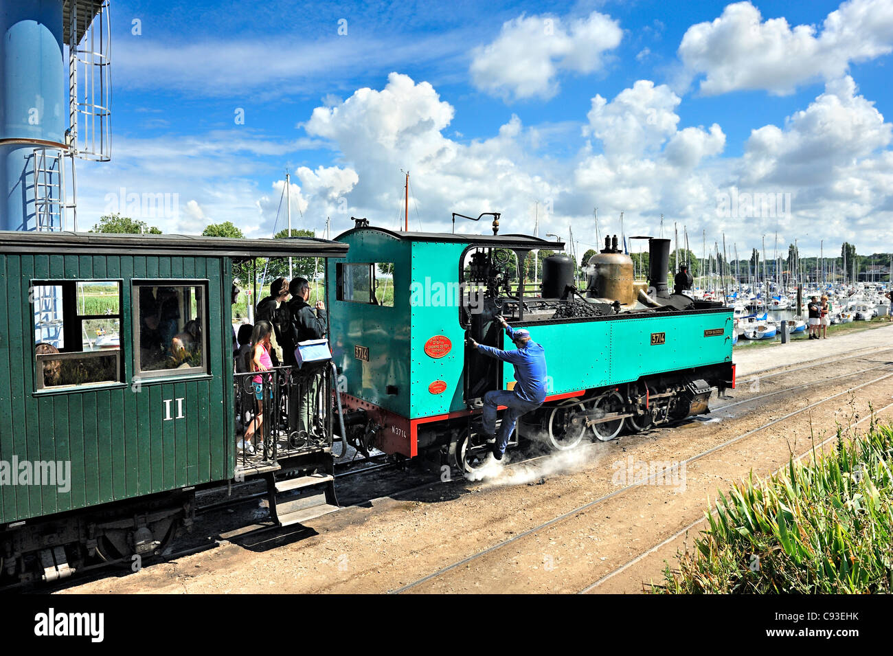 Treno storico: le chemin de fer de la Baie de Somme, Francia. Foto Stock