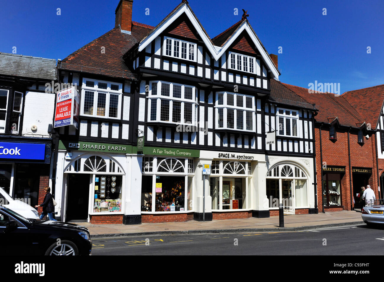 In stile Tudor edifici a Stratford upon Avon. Foto Stock