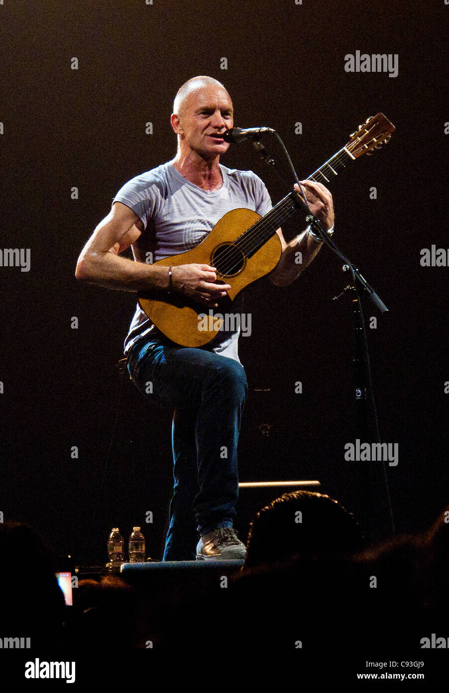 Sting in concerto in NYC Roseland Theatre, 11-8-11. la fotografia da Tom Zuback Foto Stock