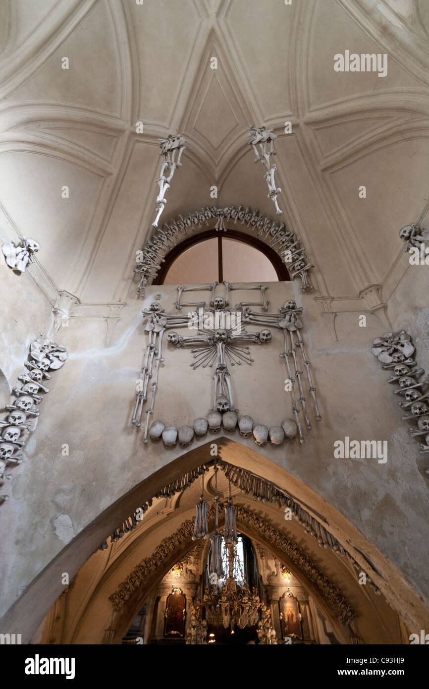 Il Sedlec Ossario in Kutna Hora, Repubblica Ceca Foto Stock