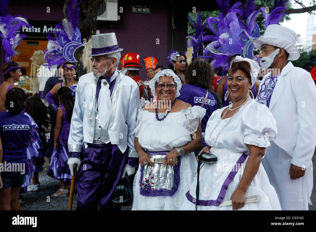 Sfilata di Carnevale a Montevideo, Uruguay. Foto Stock