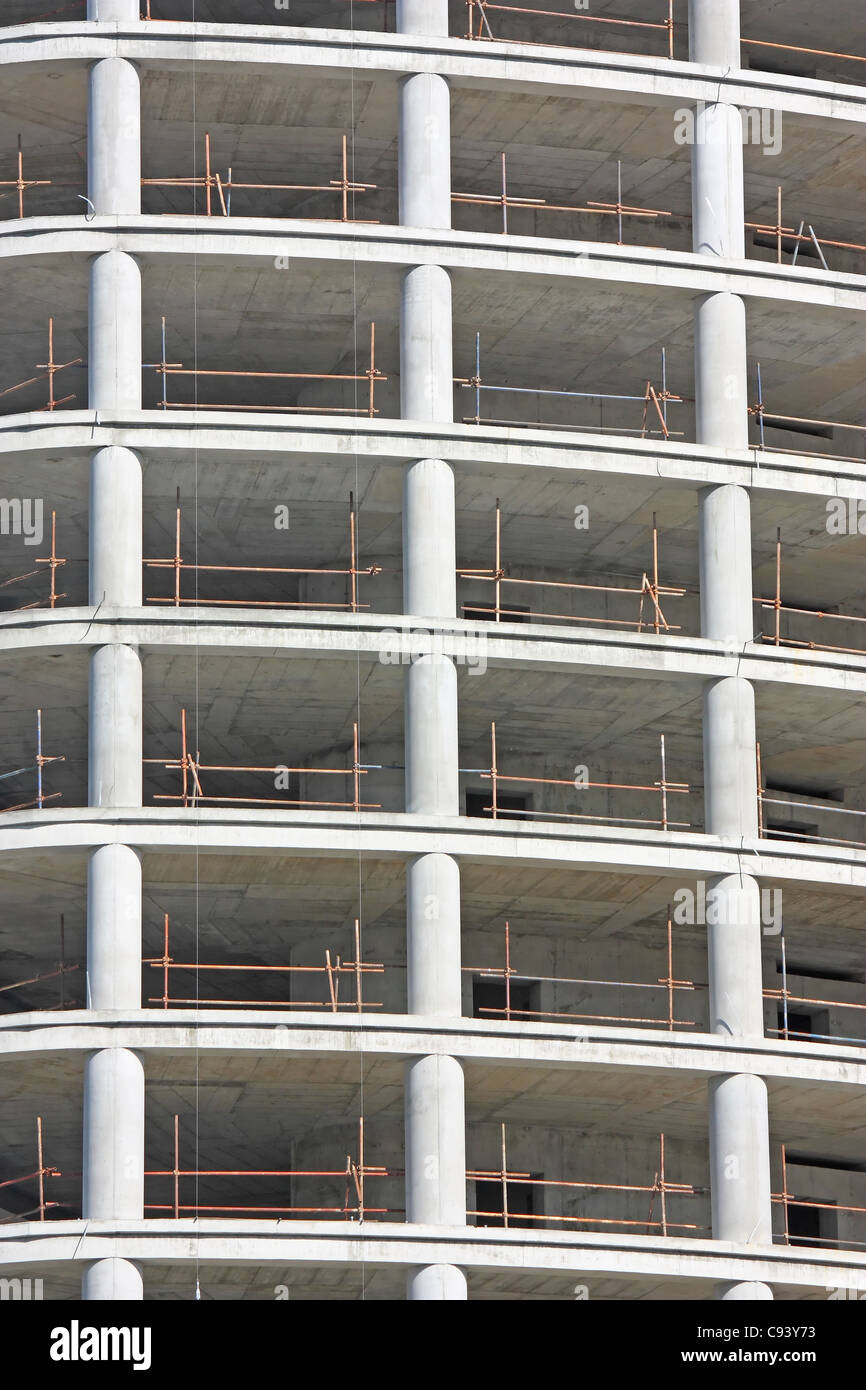 Modello di cellule in un edificio di nuova costruzione Foto Stock