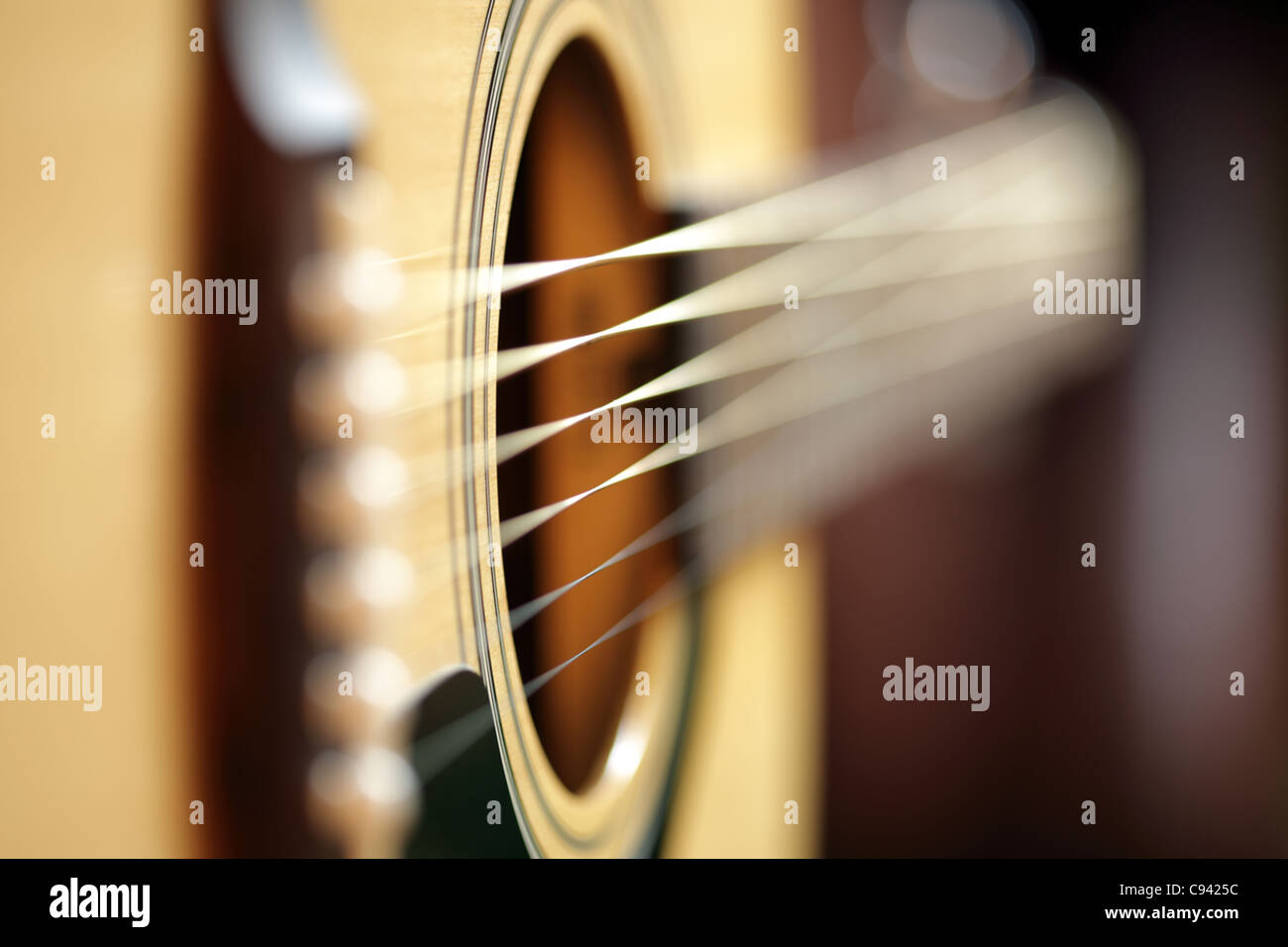 Chitarra acustica abstract Foto Stock