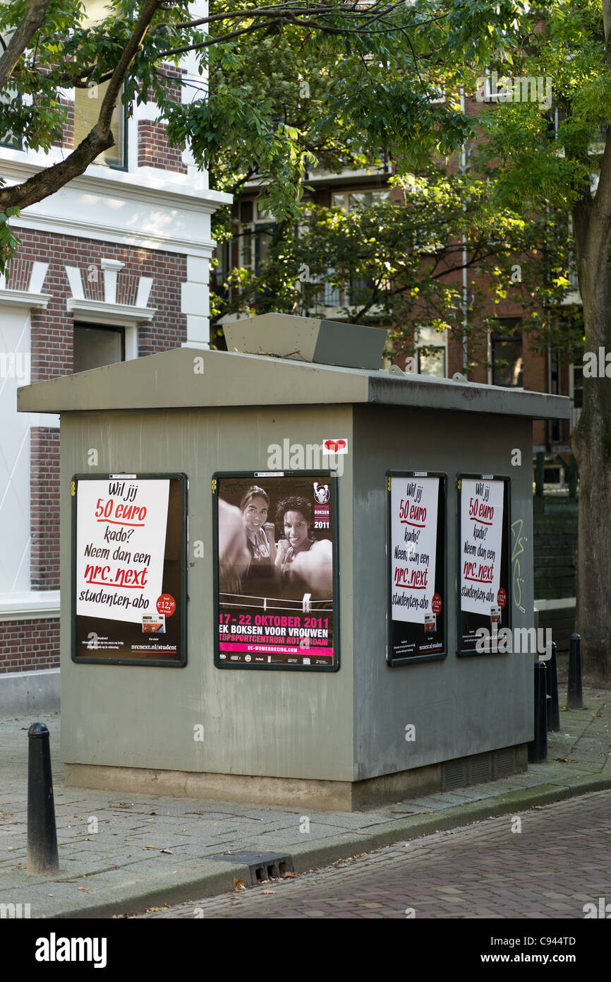 Rete di distribuzione di energia elettrica dalla stazione di Rotterdam, Paesi Bassi. Foto Stock