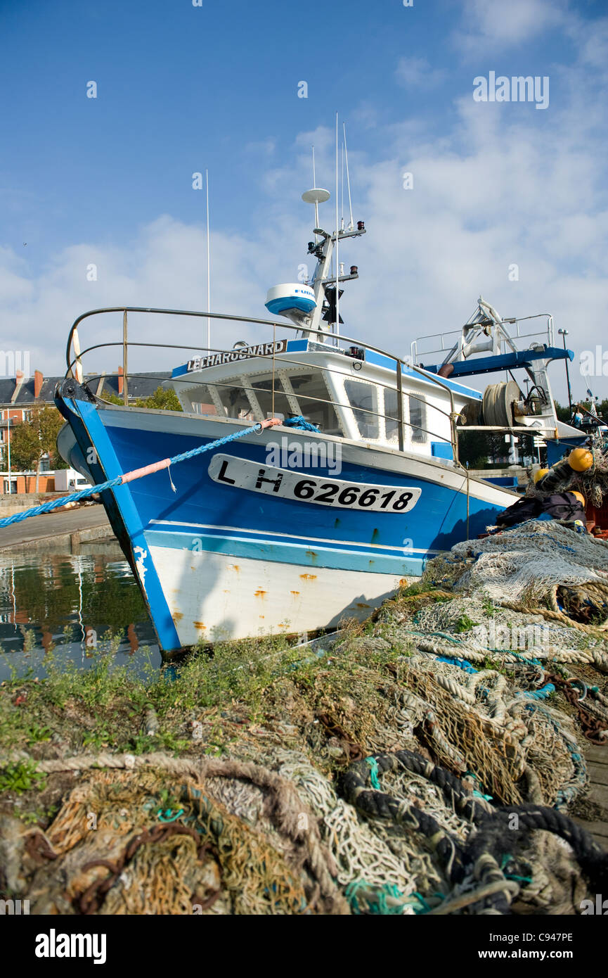 Bassin de la Manche, porto di pescatori di Le Havre, porto e città patrimonio mondiale Unesco sulla Senna estuario in Normandia, Francia Foto Stock