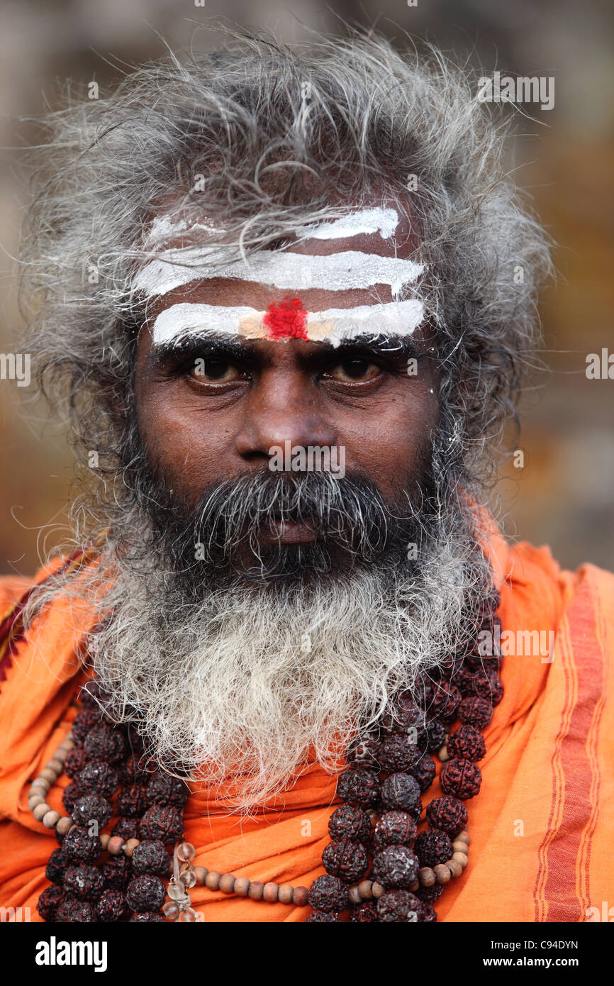 Sadhu Arunachala ritratto Tamil Nadu India Foto Stock