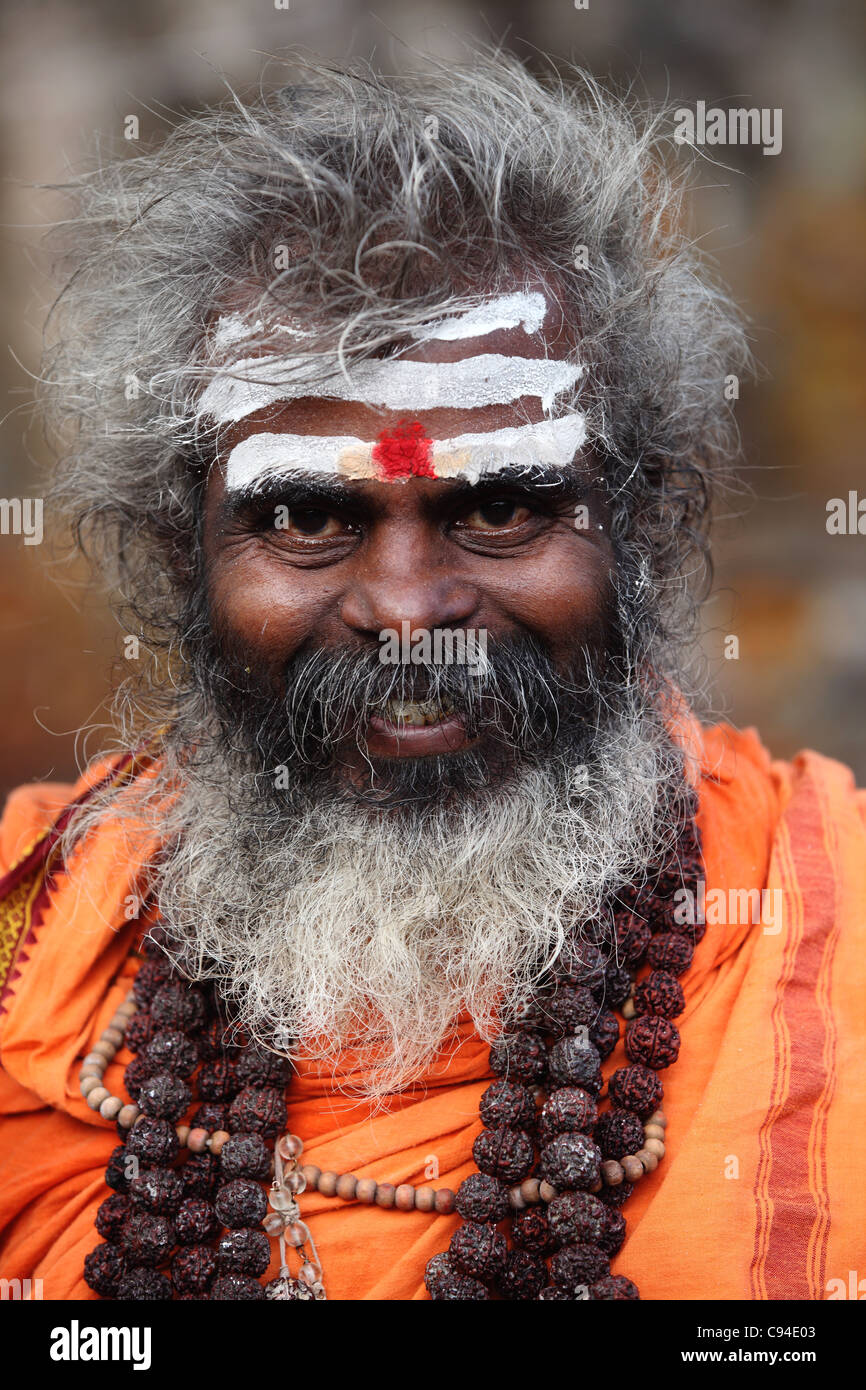 Sadhu Arunachala ritratto Tamil Nadu India Foto Stock