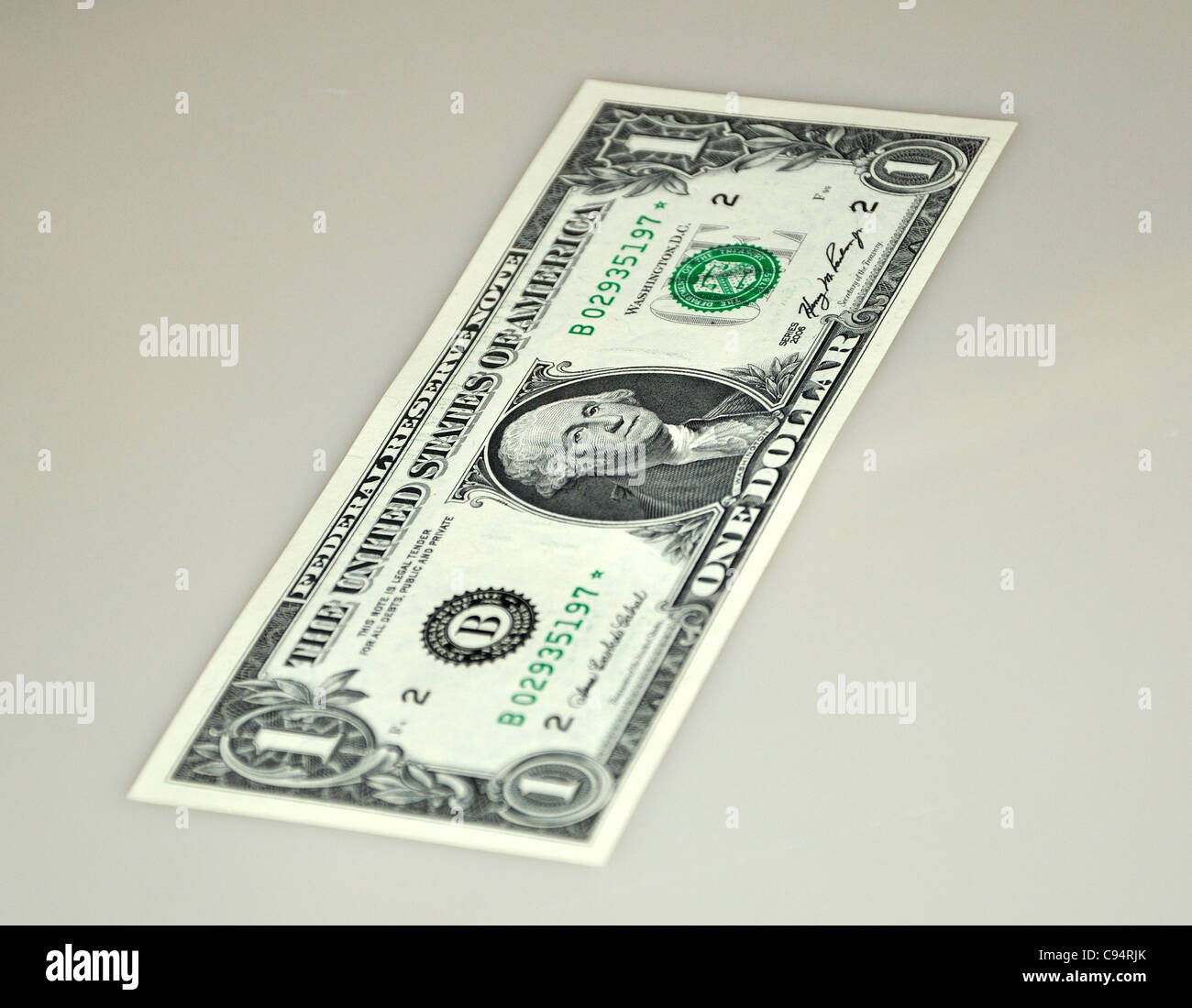 Una banconota del dollaro. Foto Stock