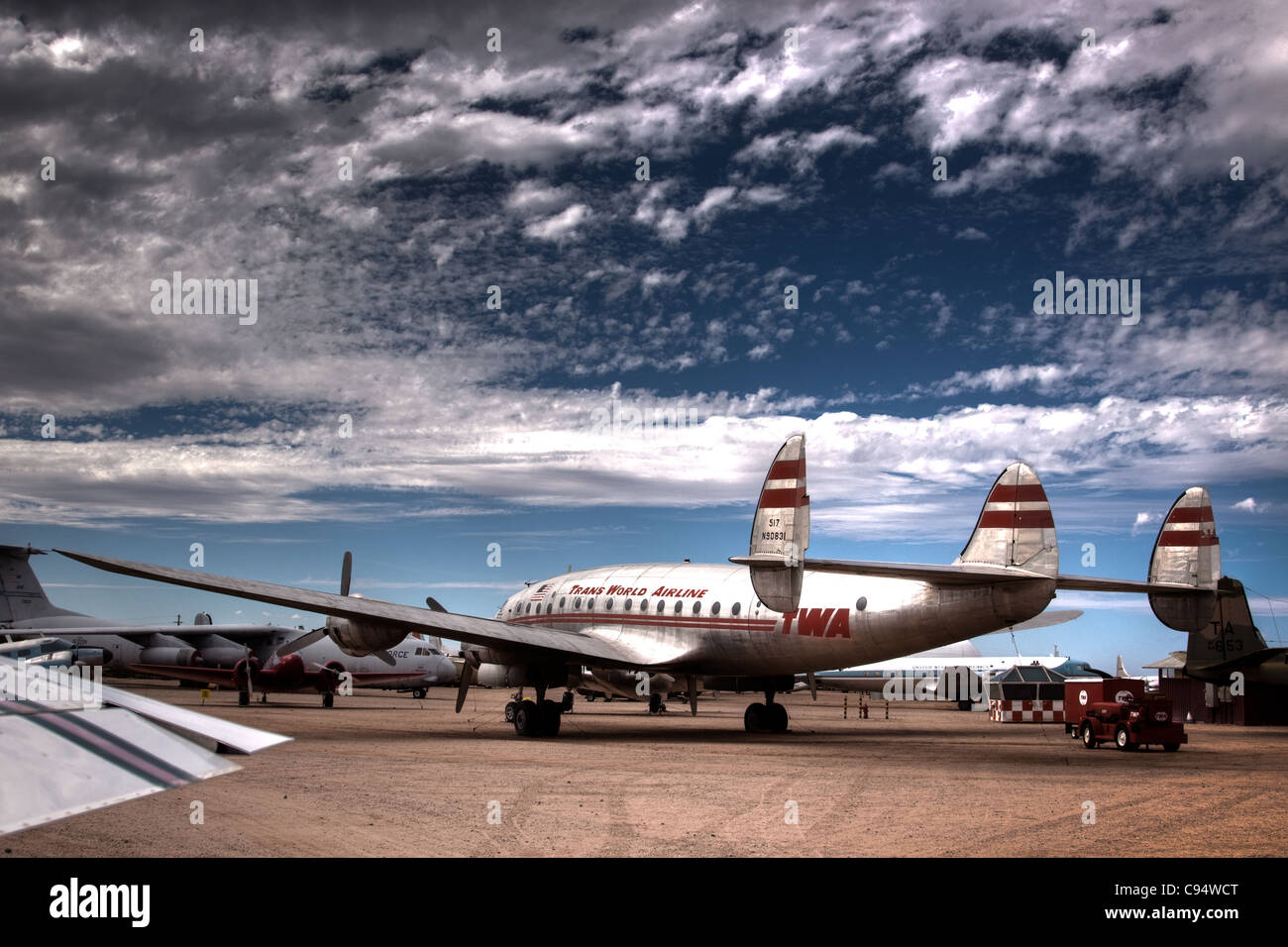 Arrugginimento TWA aereo commerciale in Tucson in Arizona Foto Stock